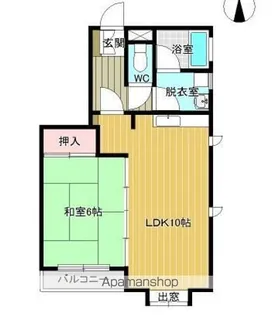 郡山西ハートフルタウン B棟【103号室】の間取り