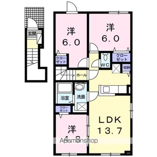 リーヴァ金山【2階】の間取り