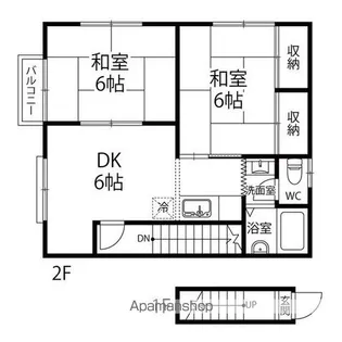 ファミーユ英【202号室】の間取り