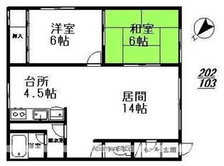 YYハイツ【202号室】の間取り