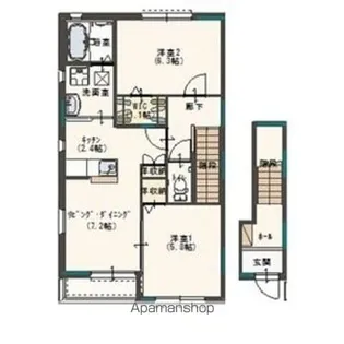 エクセレンテB【2階】の間取り