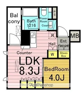 パークアクシス横浜反町公園【2階】の間取り