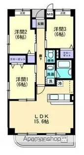 プラスパー旭通り【4階】の間取り
