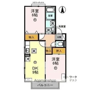 コーポラスITOⅡ A【1階】の間取り