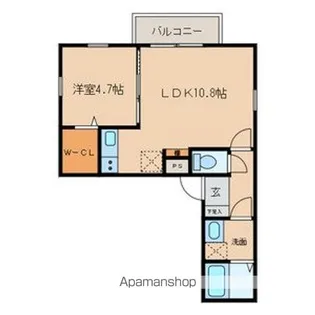 BAY TREE OZONE【101号室号室】の間取り