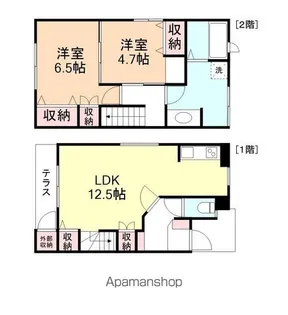 コンフォート鵜坂【102号室】の間取り