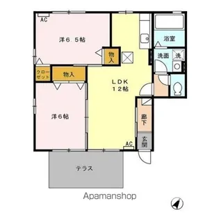 ロイヤル コート B【1階】の間取り