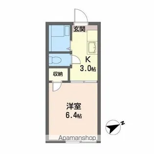 ニューリーブスA【107号室】の間取り