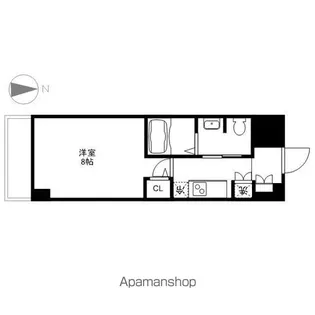 レジディア高岳【8階】の間取り