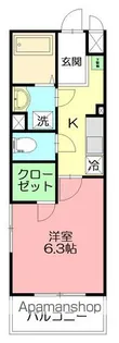カレッジヒルズ【D203号室】の間取り