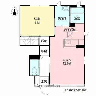 ディアスSAKAE B棟【102号室】の間取り