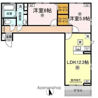 コモド【1階】の間取り
