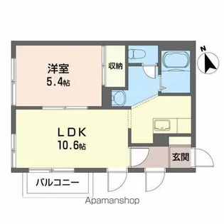 タウンコート・エミ【2階】の間取り