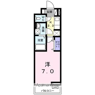 パルシャス 二の宮【2階】の間取り
