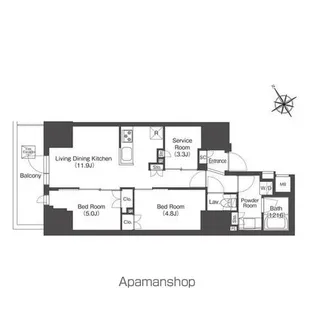 コンフォリア・リヴ板橋【12階】の間取り