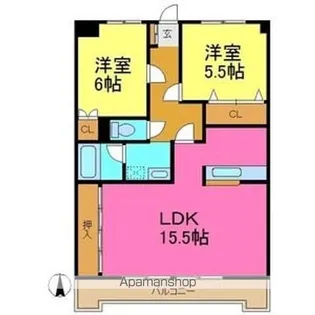 シャトレ文教台【2階】の間取り