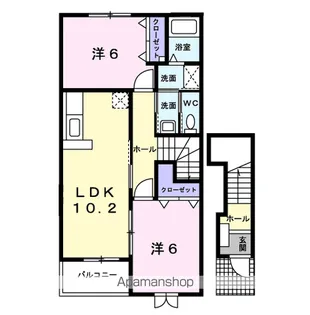 サンシャインⅡ【2階】の間取り