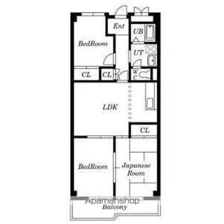 里水マンションA【3階】の間取り