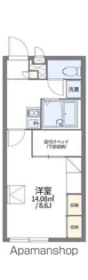 レオパレスやすらぎ【207号室】の間取り