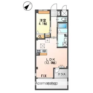 ラティール【1階】の間取り