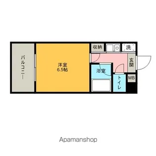 ピュアドームプログレッソ天神【2階】の間取り