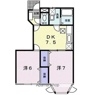 コーポ恵【1階】の間取り