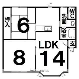 三条ハイツ【102号室】の間取り