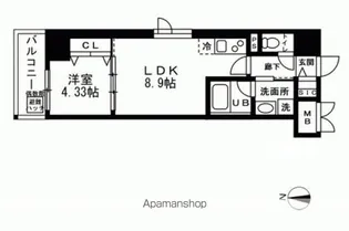 LA BELJOUR錦糸町【4階】の間取り