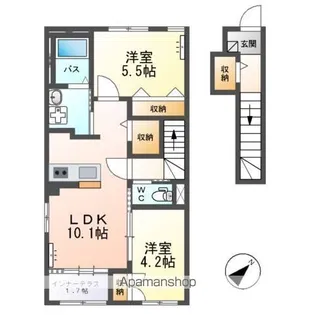 トレアティック島内【208号室】の間取り