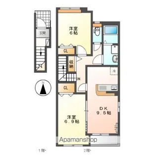 エレガンスOISO【2階】の間取り