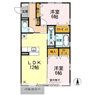 空と風 B棟【2階】の間取り