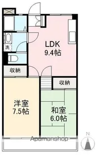 ラフィネ・ノワール高松【406号室】の間取り