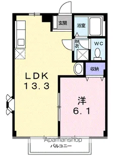 レインボーハウスB【2階】の間取り