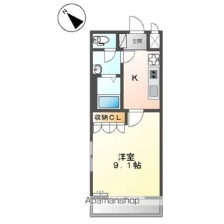 エコーハイツ【2階】の間取り