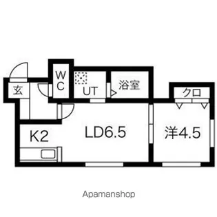 グランディール円山 イースト【4階】の間取り