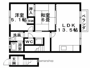 さくら160B棟【2階】の間取り