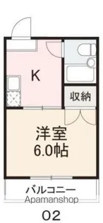 コート福岡Ⅱ【4階】の間取り