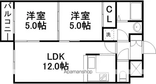 ディオステージ平岸【407号室】の間取り
