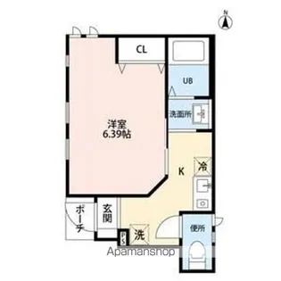GEMINI EAST & WEST【1階】の間取り