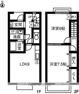 岐阜県岐阜市柳津町南塚2丁目【テラスハウス】の間取り