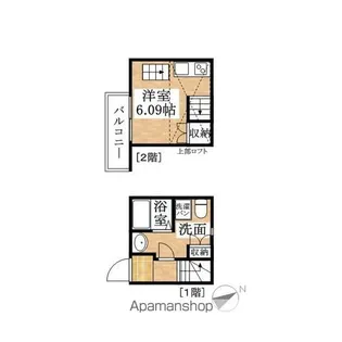 アースクエイク北大和【102号室】の間取り
