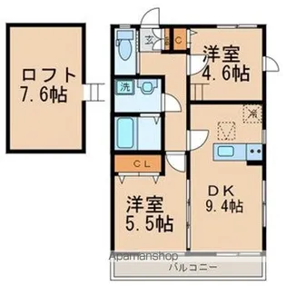 サクレ・クール桜ヶ丘【201号室号室】の間取り