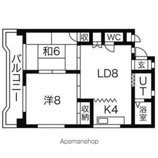 ラ・フォーレ永森【3階】の間取り
