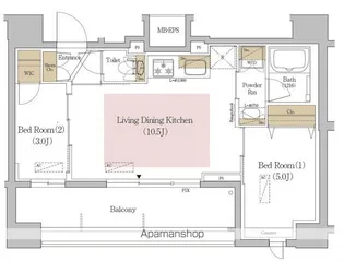 アーバネックス文京本郷【9階】の間取り