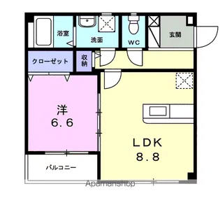 オアシス【1階】の間取り