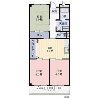 サンピース【3階】の間取り