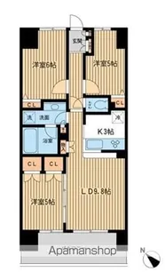 エコロジー千葉みなとレジデンス【10階】の間取り
