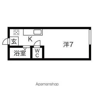 フェイバリット台原Ⅲ【203号室】の間取り