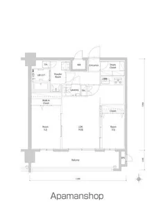 エンクレスト博多PARKSIDE【15階】の間取り
