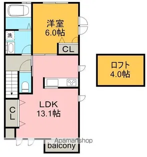ベルソレイユ春岡【2階】の間取り